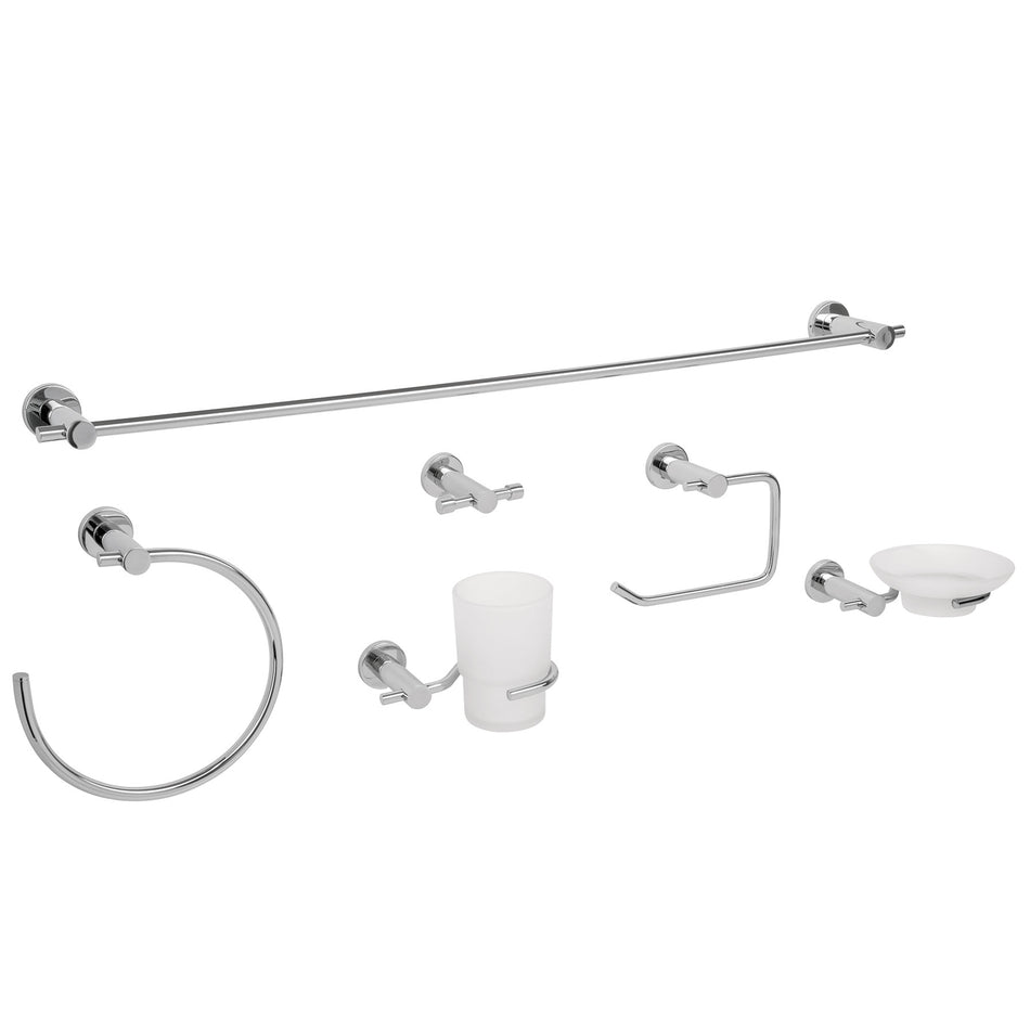 Juego de 6 accesorios para baño acabado cromo, Foset Element, 49681