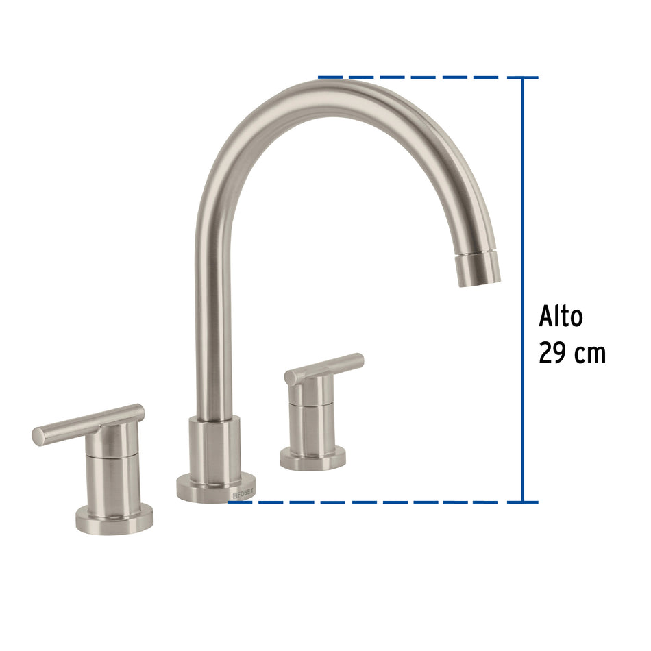 Mezcladora satín cuello alto para fregadero, Foset Element, 49922