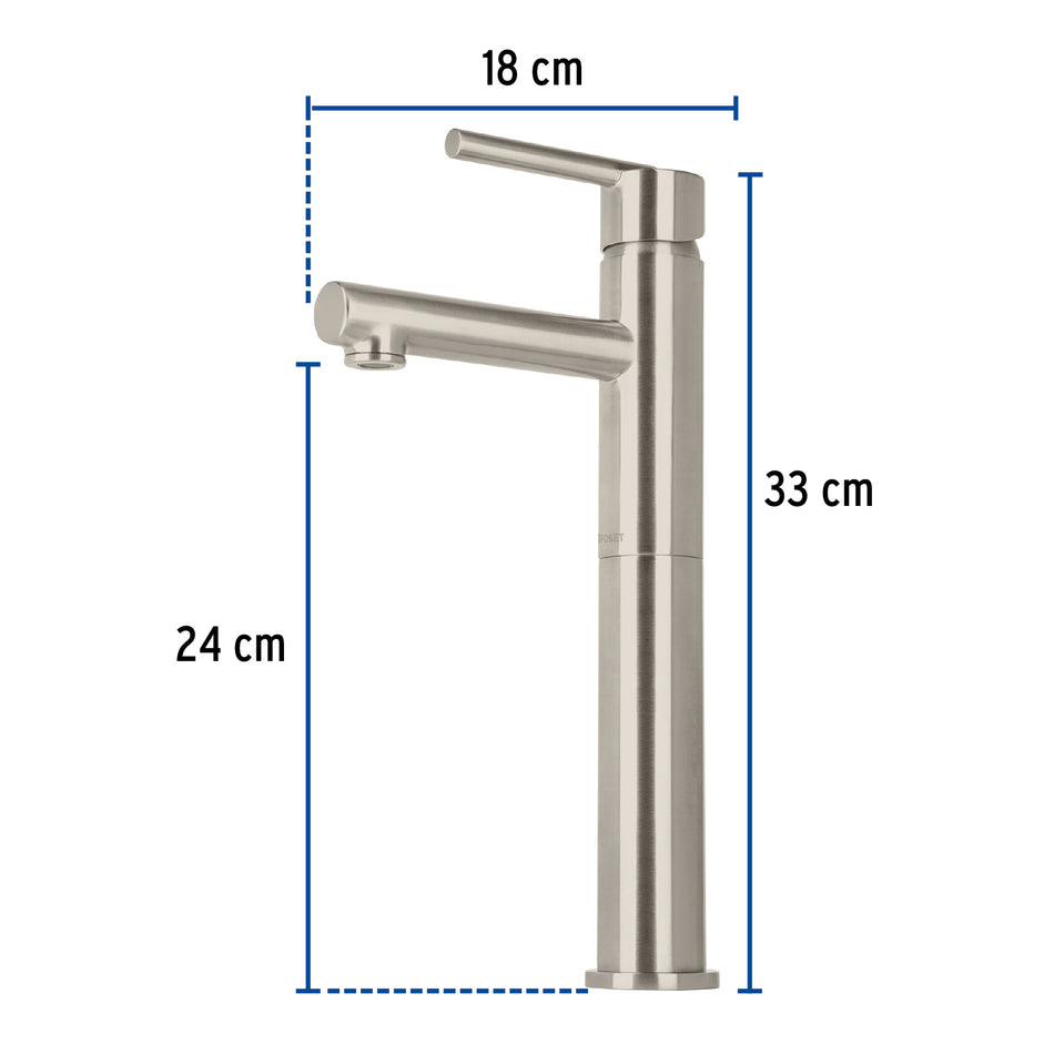 Monomando alto satín para lavabo, Foset Element, 49941