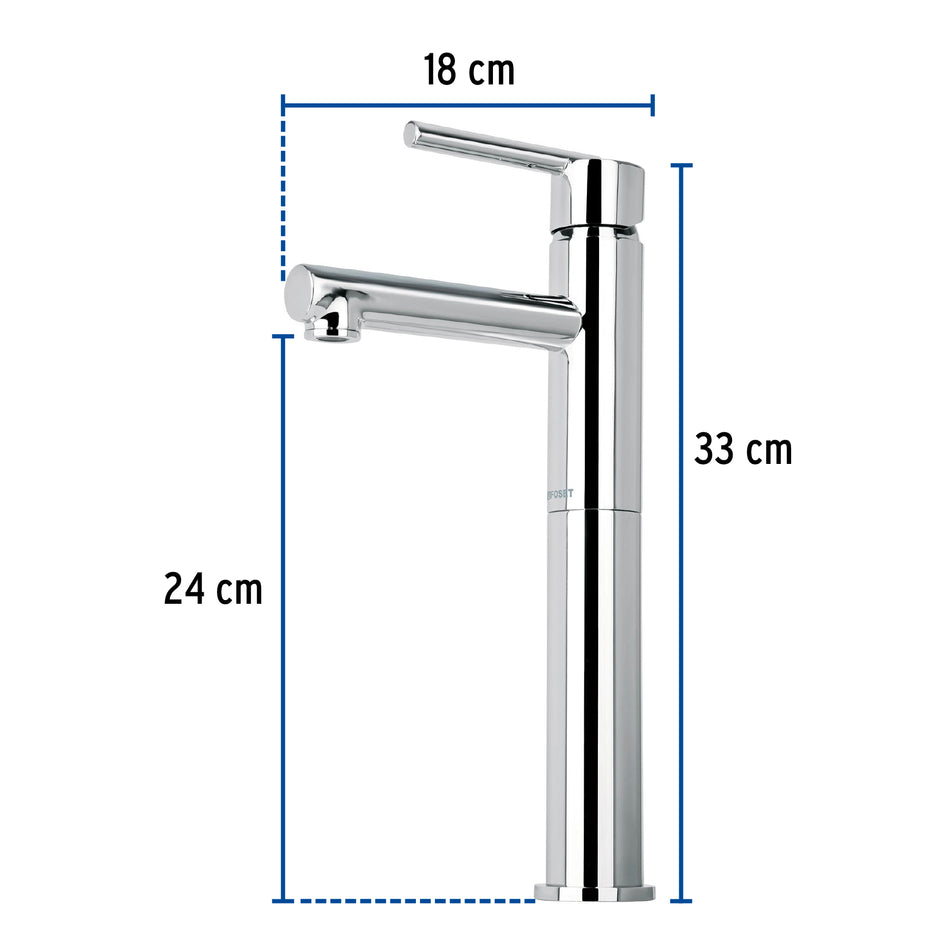 Monomando alto cromo para lavabo, Foset Element, 49929