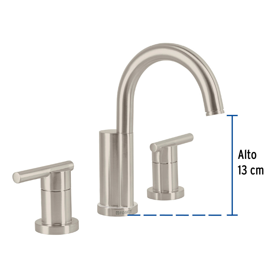 Mezcladora satín para lavabo con taladros separados, Element, 49938