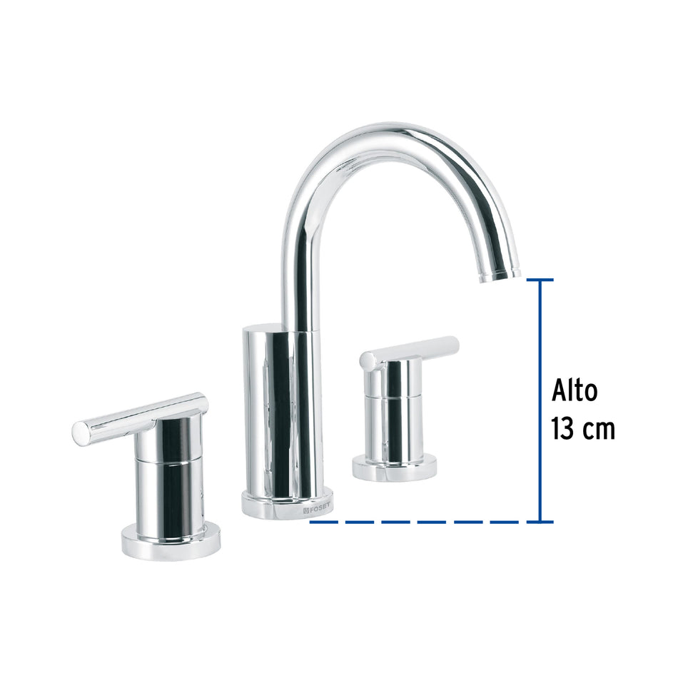 Mezcladora cromo para lavabo con taladros separados, Element, 49926
