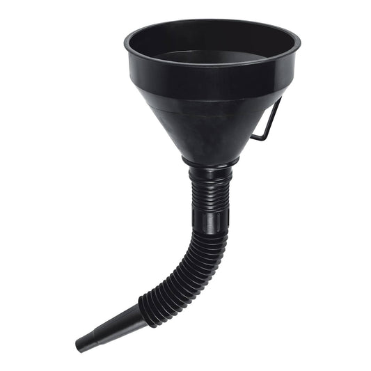 Embudo plástico 500 ml, cuello flexible con filtro, Truper Caja con 6, 11207