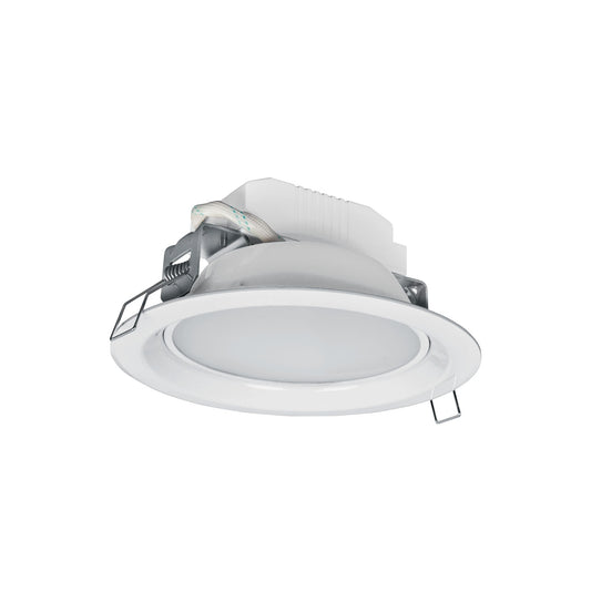 Luminario LED empotrado redondo de 6 W, luz de día, Volteck Caja con 2, 48347