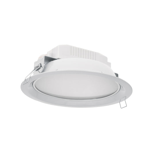 Luminario LED empotrado redondo de 12 W, luz de día, Volteck Caja con 2, 48348