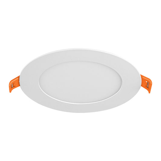 Luminario ultra delgado LED 6 W empotrar redondo luz cálida Caja con 4, 47409