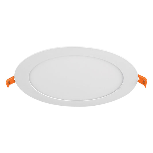 Luminario ultra delgado LED 12 W empotrar redondo luz cálida Caja con 4, 47410