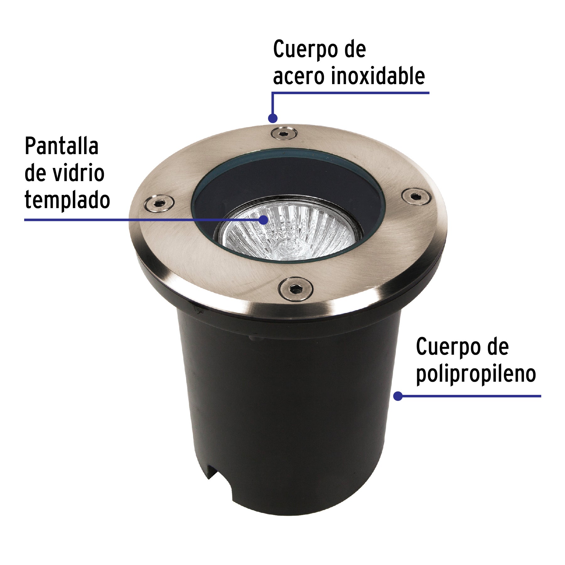 Luminario para exterior empotrado en piso para MR16 GU10, 47394