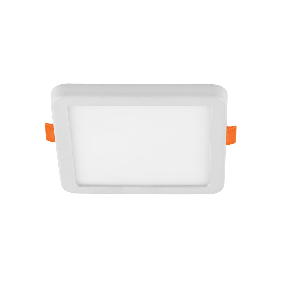 Luminario LED empotrable ajustable 6 W, cuadrado, luz de día Caja con 4, 45669