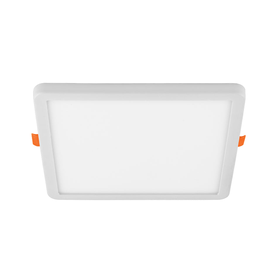 Luminario LED empotrable ajustable 15 W, cuadrado luz de día Caja con 4, 45671