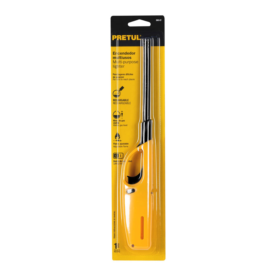 Encendedor multiusos, recargable, 27 cm, PRETUL Caja con 12, 25130