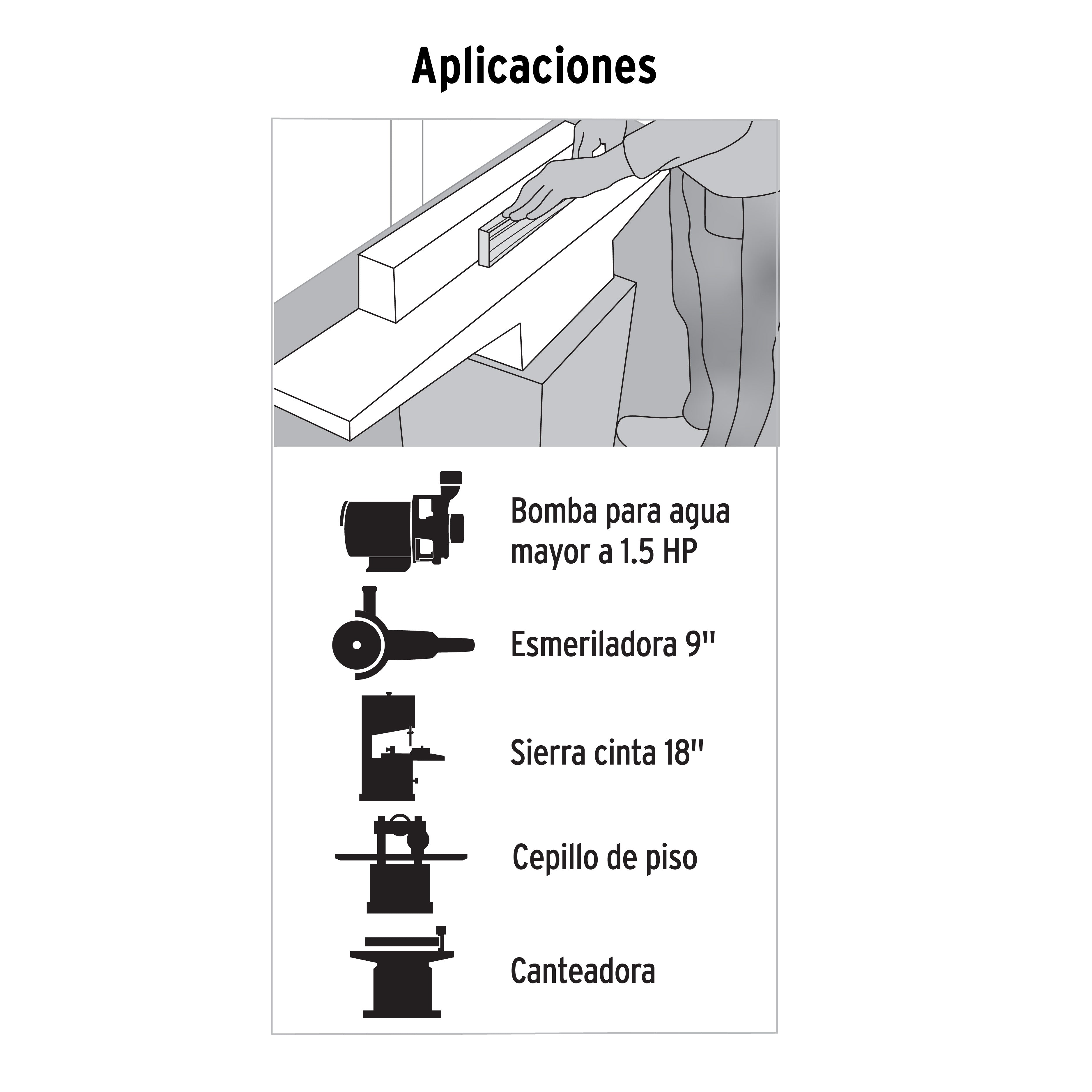 Extensión reforzada aterrizada 10 m 3x12 AWG, Volteck, 46554