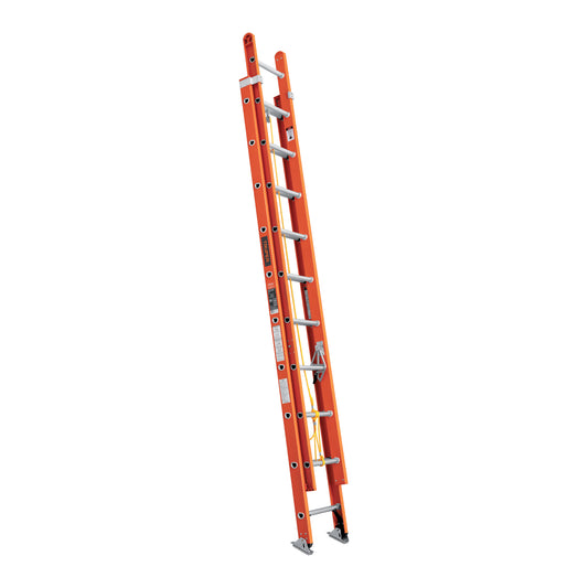 Escalera de extensión, tipo II, 20 peldaños, fibra de vidrio, 100228