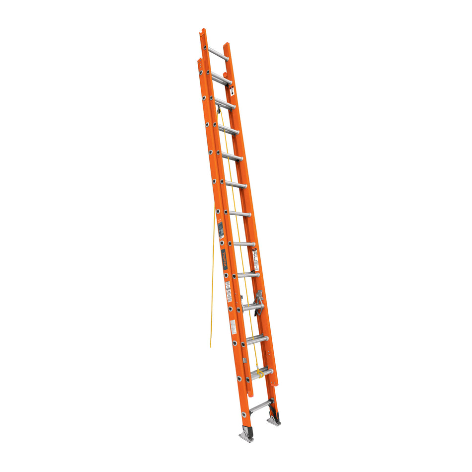 Escalera de extensión, tipo II, 24 peldaños, fibra de vidrio, 16757