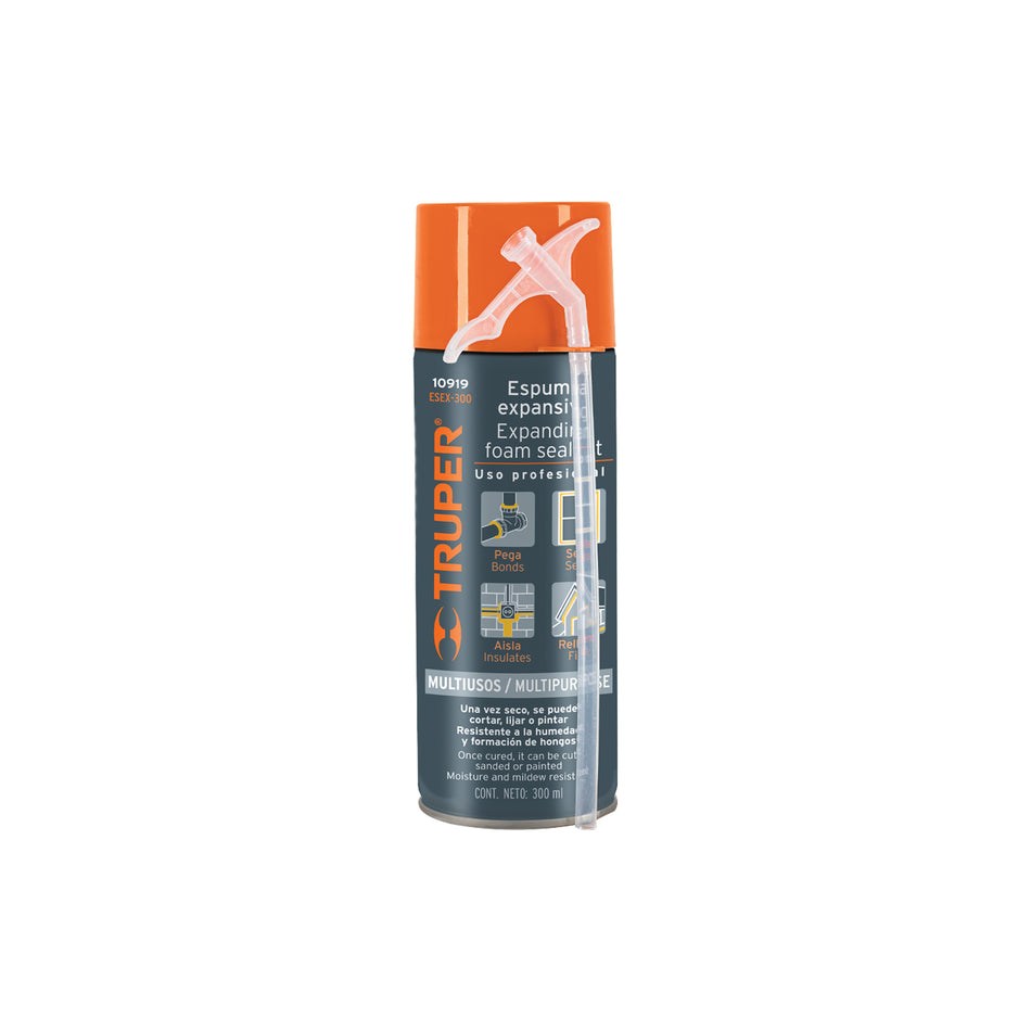 Espuma expansiva de 300 ml, Truper Caja con 6, 10919