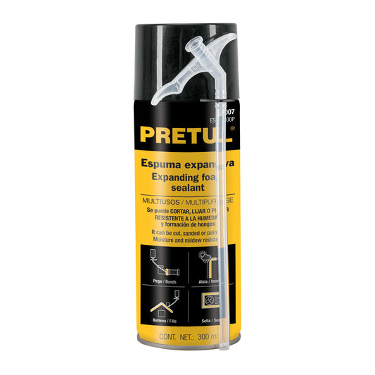 Espuma expansiva, 300 ml, Pretul Caja con 6, 27007