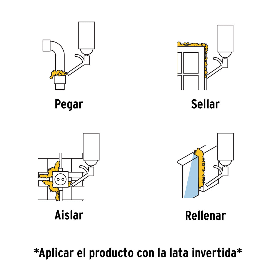 Espuma expansiva, 750 ml, Pretul Caja con 6, 27009