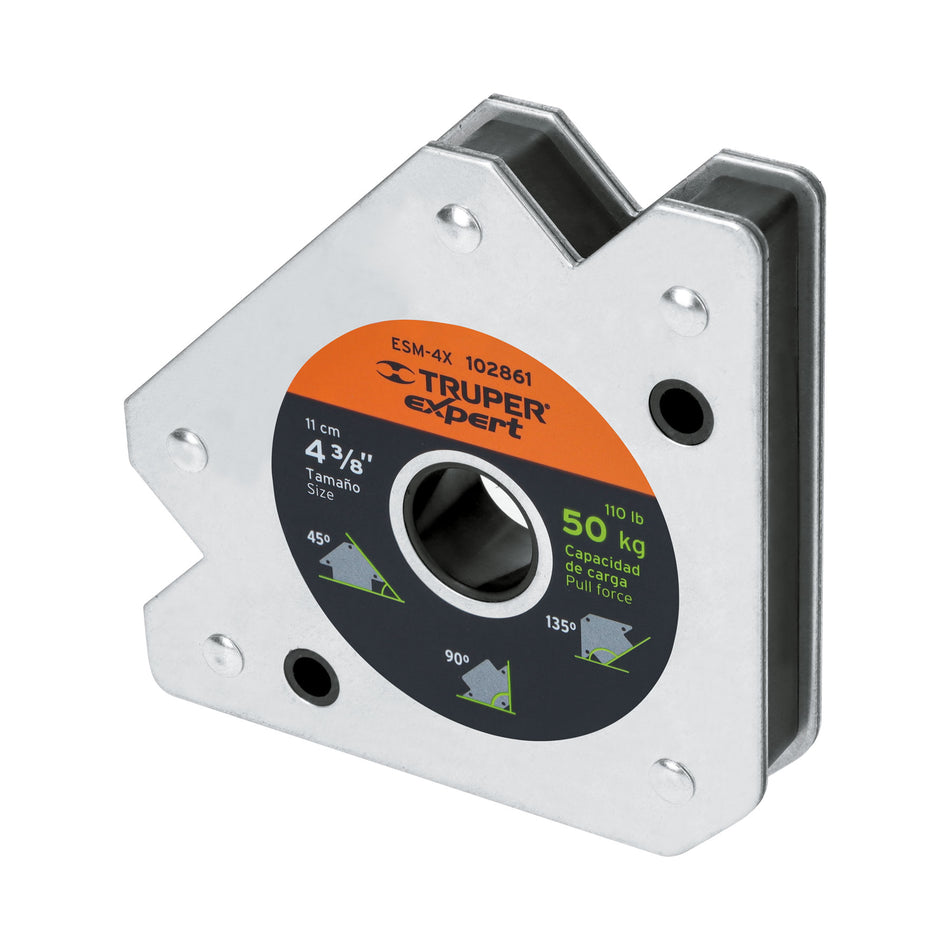 Escuadra magnética 4' para soldar, capacidad 50 kg, EXPERT Caja con 4, 102861