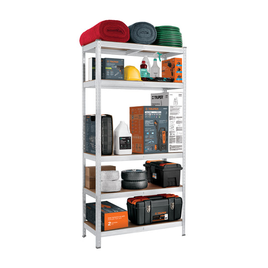 Estante metálico 5 repisas MDF cap. 35 Kg,180x40x90, PRETUL, 29022
