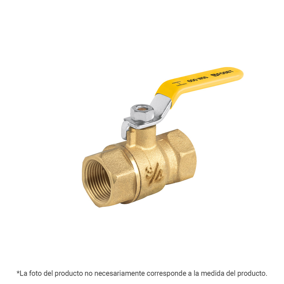 Válvula de esfera para gas, roscable, 1', alta presión Caja con 3, 45299