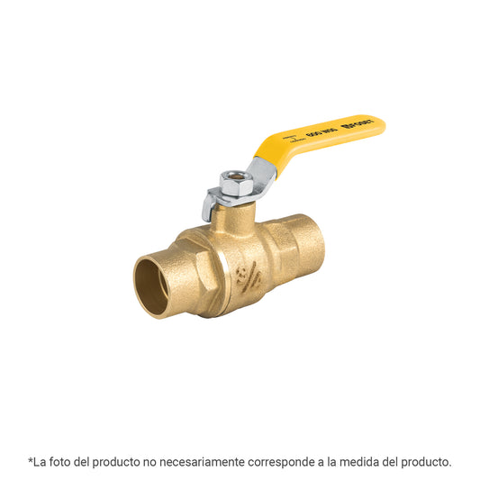 Válvula de esfera para gas, soldable, 1/2', alta presión Caja con 3, 45374