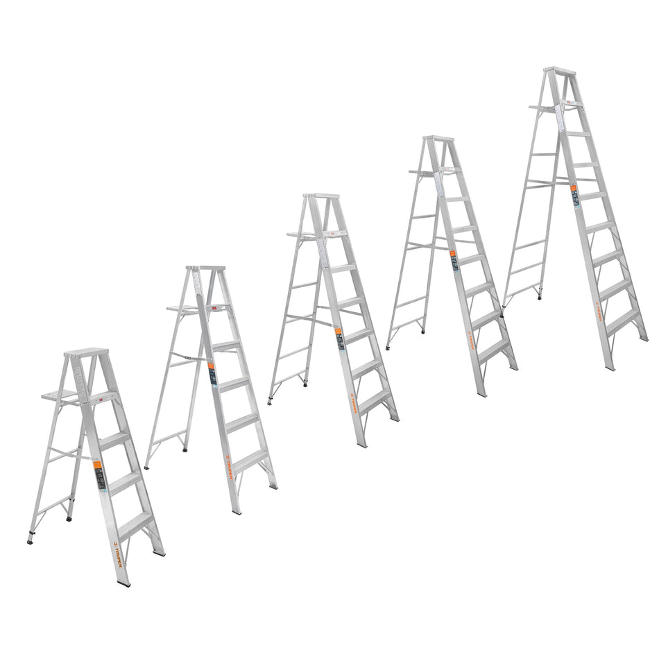 Escalera de tijera 100% aluminio tipo ll 7 peldaños, Truper, 10460