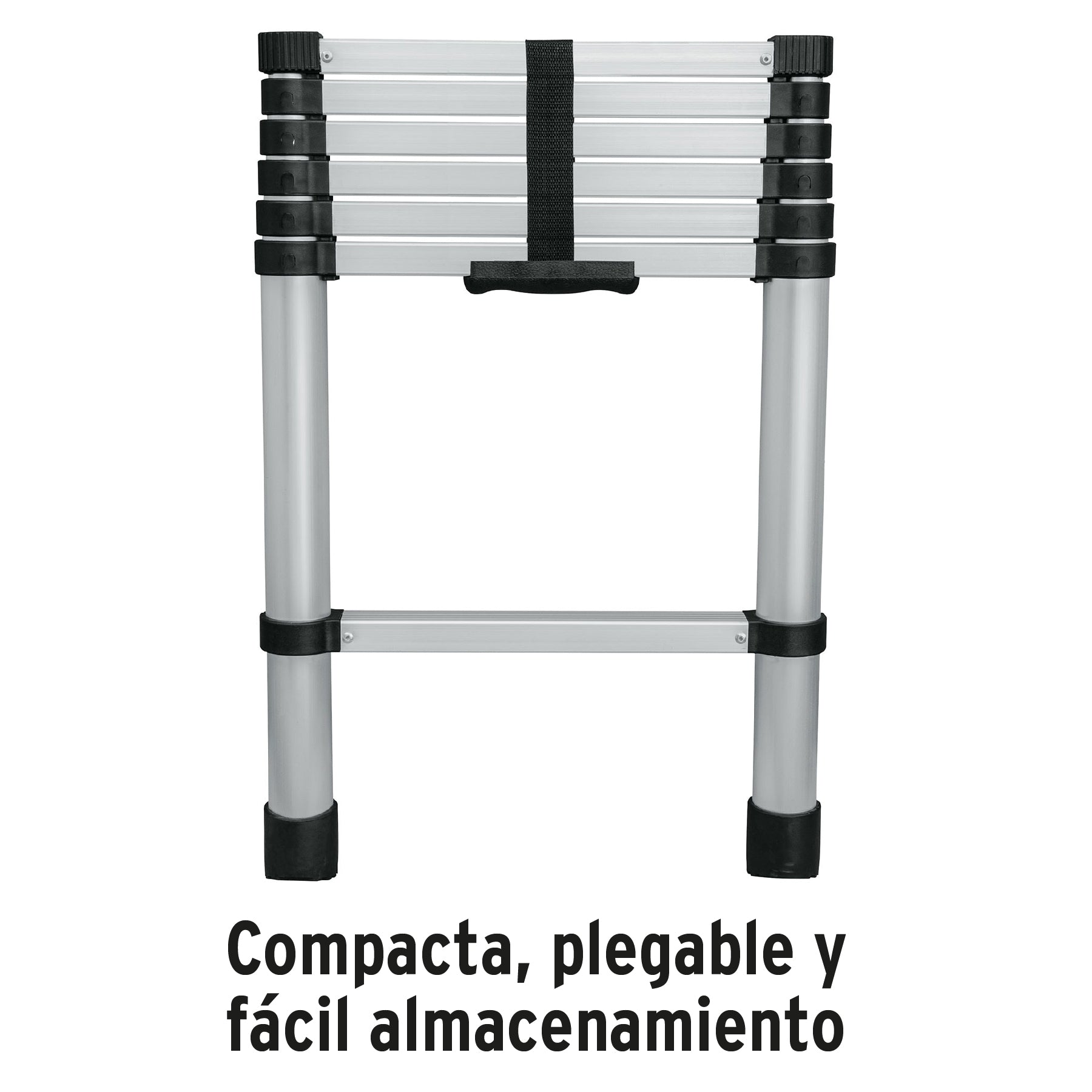 Escalera telescópica, 7 peldaños, tipo II, capacidad 102kg, 101903