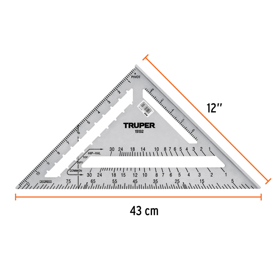 Escuadra 12' de aluminio para muros de yeso, Truper Caja con 2, 15132
