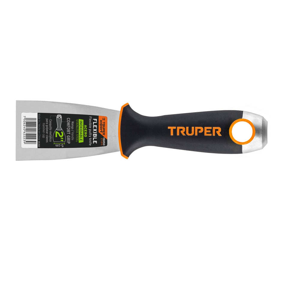 Espátula flexible 2' acero inox. mango Comfort Grip, Expert Caja con 6, 15850