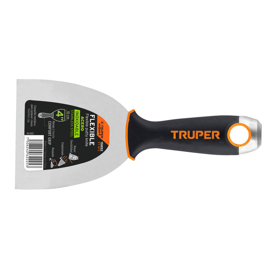 Espátula flexible 4' acero inox. mango Comfort Grip, Expert Caja con 6, 15852