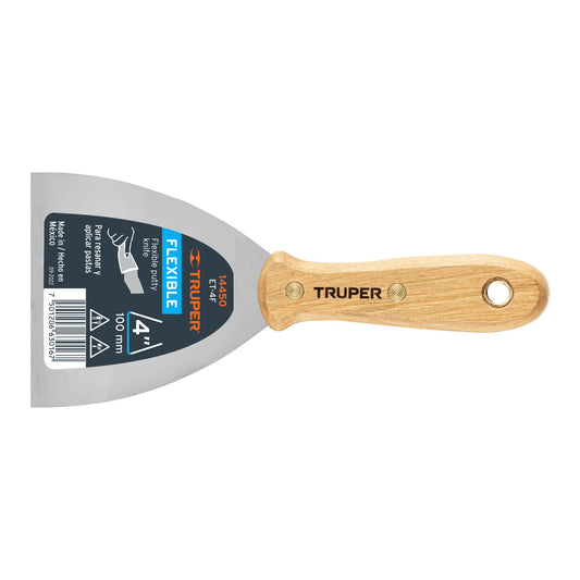Espátula flexible 4' con mango de madera, Truper Caja con 6, 14450