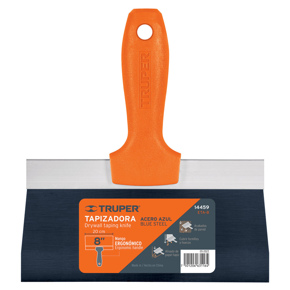Espátula tapizadora de 8' acero al medio carbono, Truper Caja con 3, 14459
