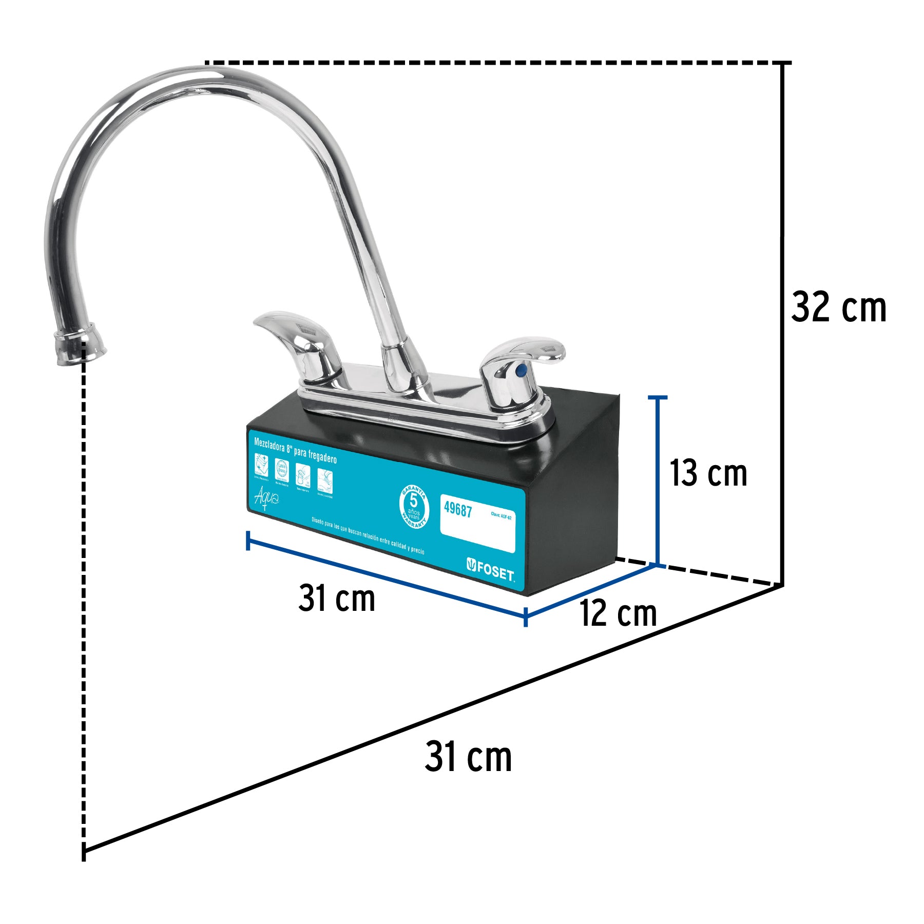 Exhibidor con mezcladora AQF-82, Foset, 55721