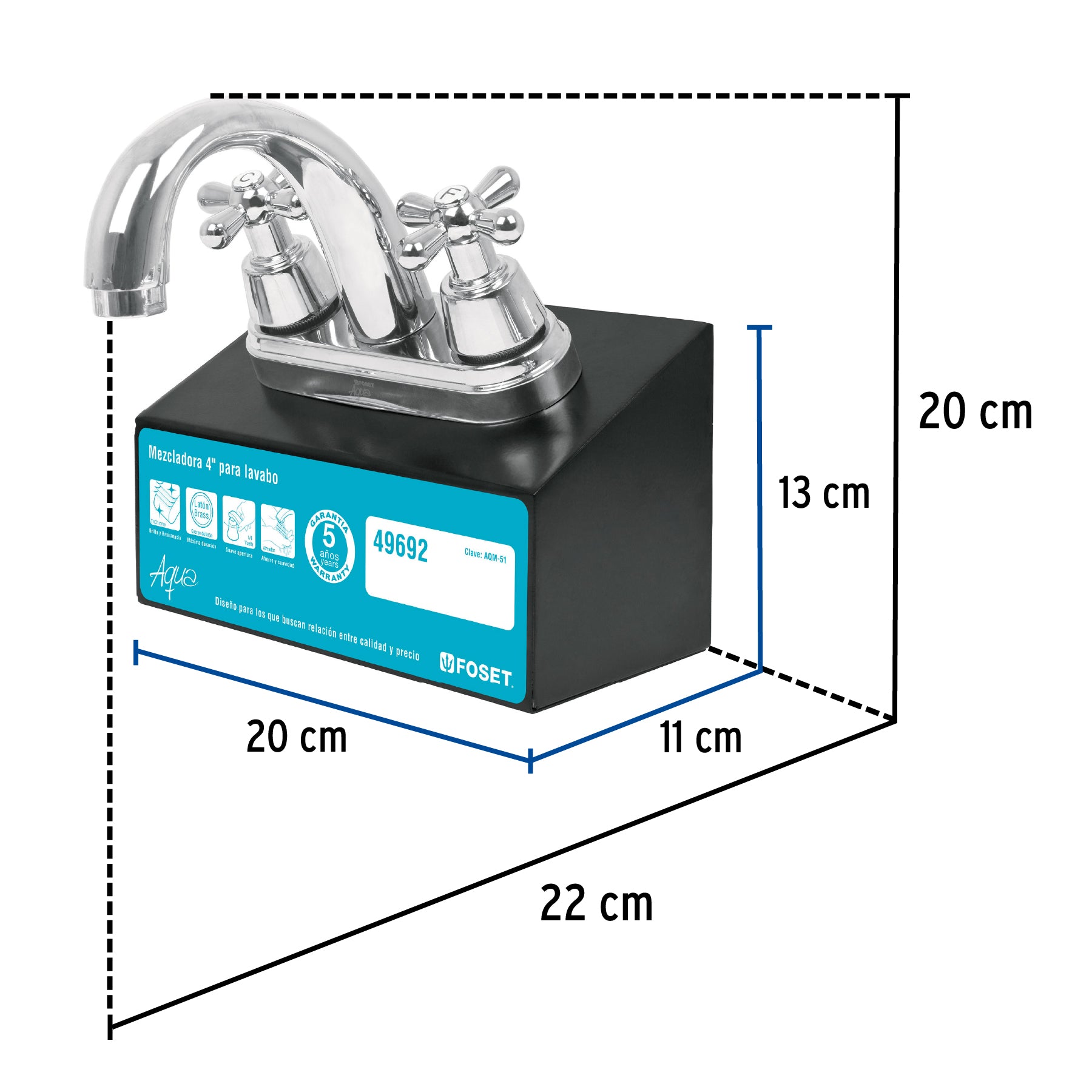 Exhibidor con mezcladora AQM-51, Foset, 55723