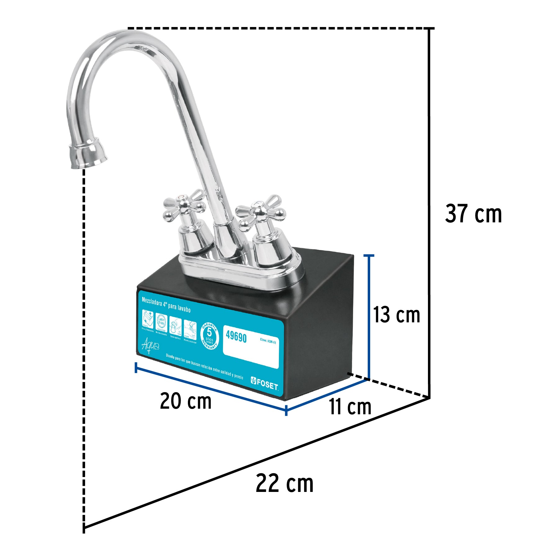 Exhibidor con mezcladora AQM-61, Foset, 55725