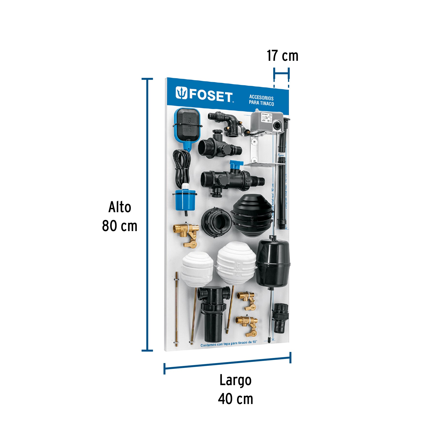 Exhibidor de accesorios para tinaco, Foset, 56006