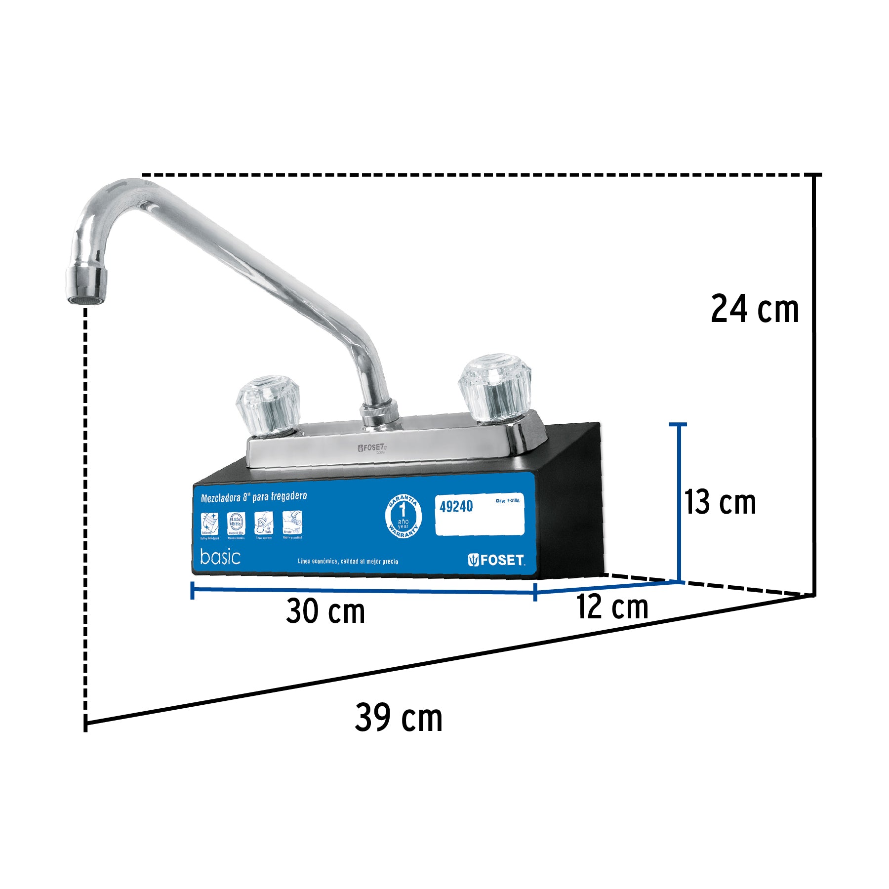 Exhibidor con mezcladora F-318A, Foset, 55283