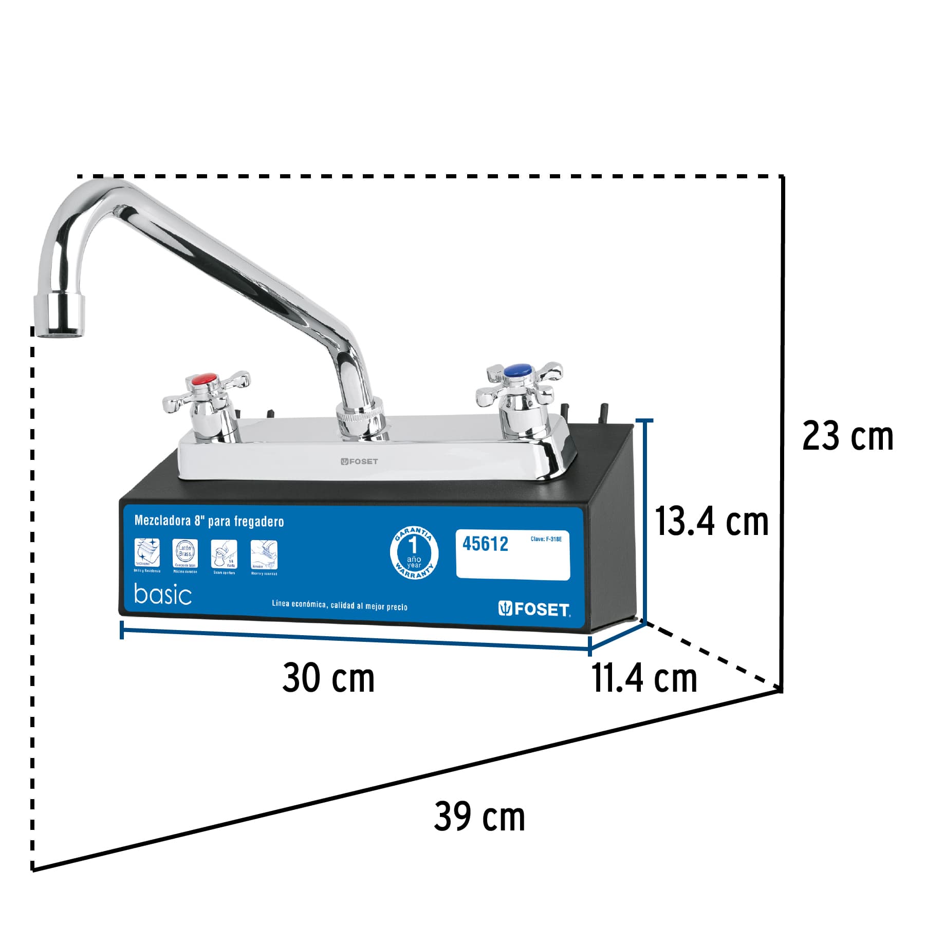 Exhibidor con mezcladora F-318E, Foset, 55965