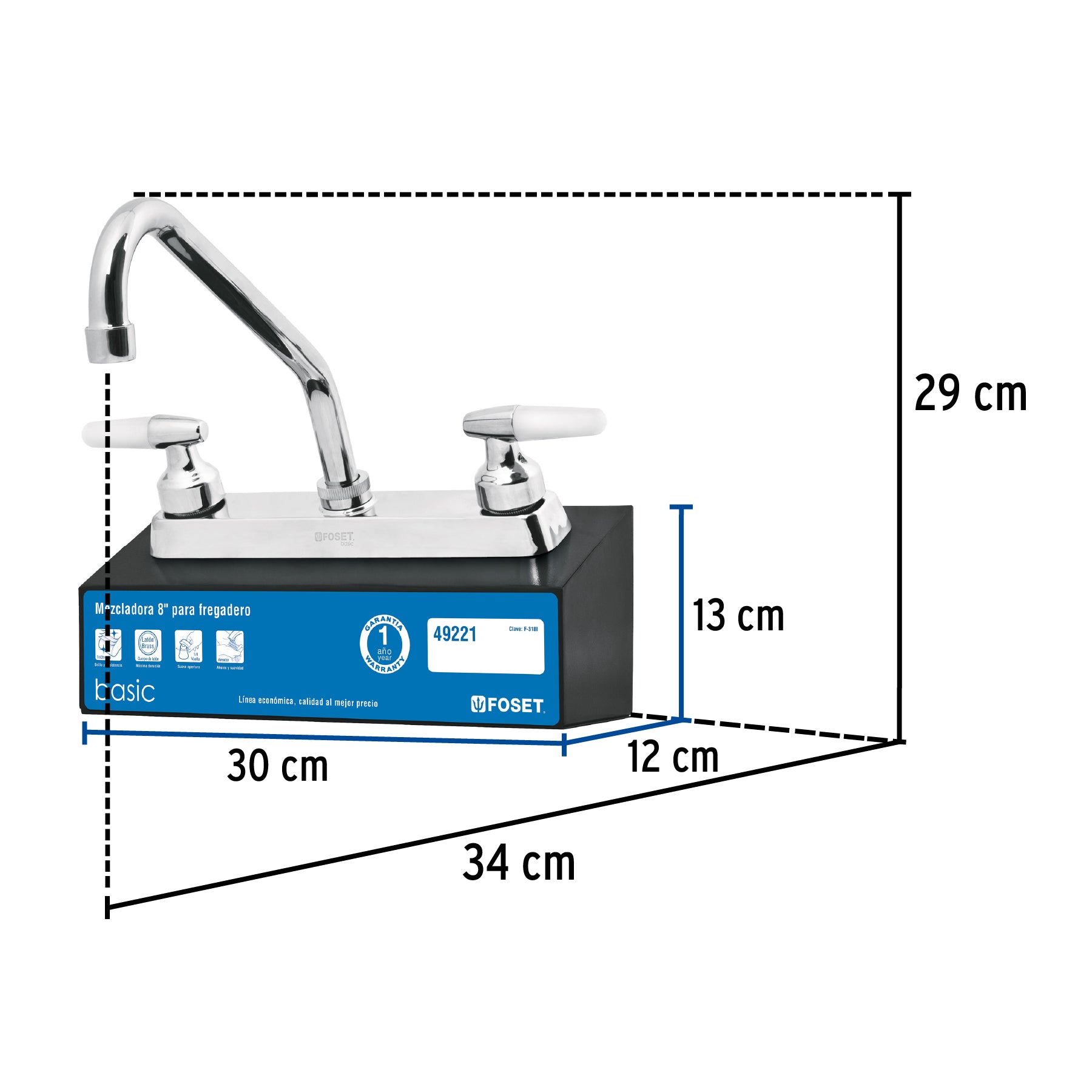 Exhibidor con mezcladora F-318I, Foset, 55589