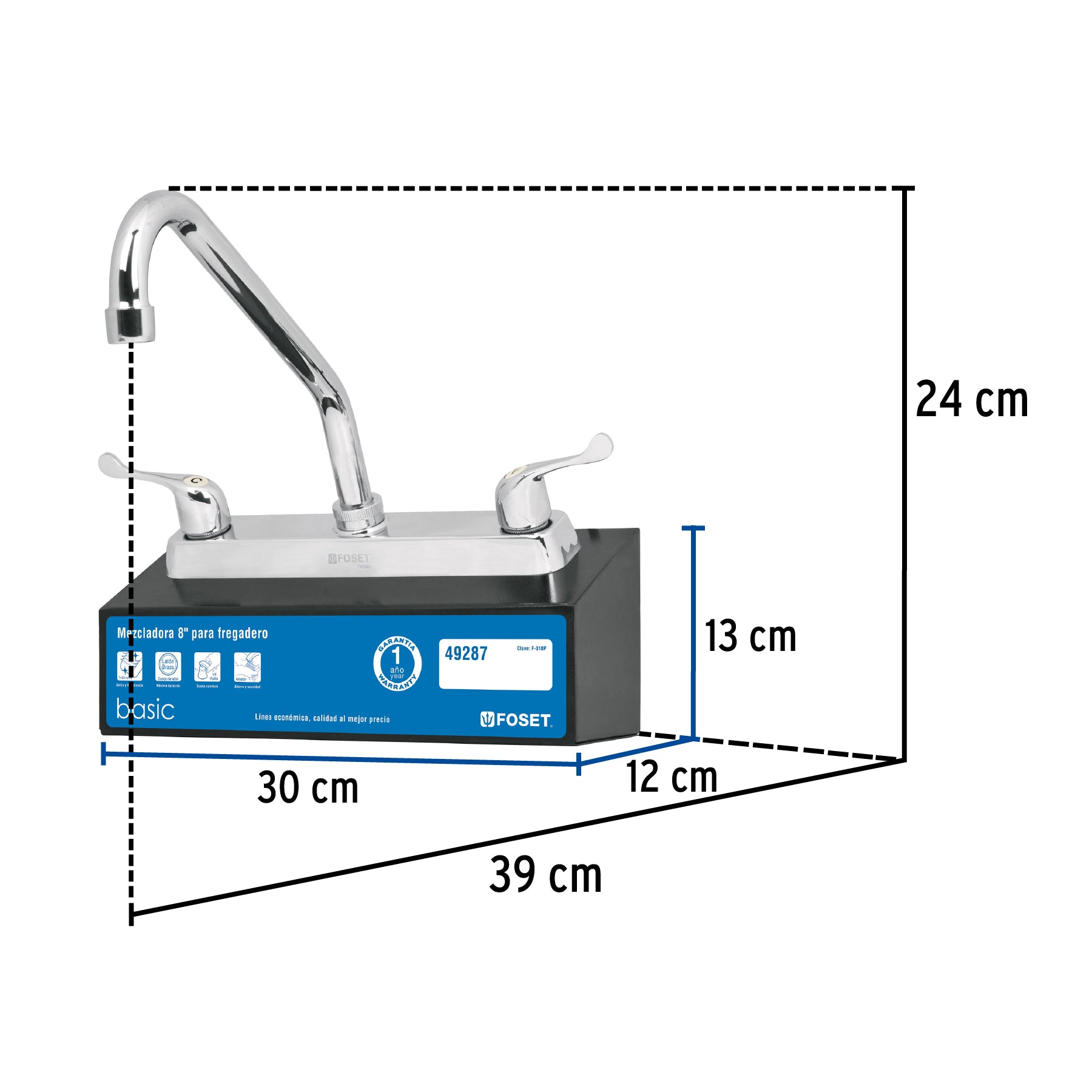 Exhibidor con mezcladora F-318-P, Foset, 55479