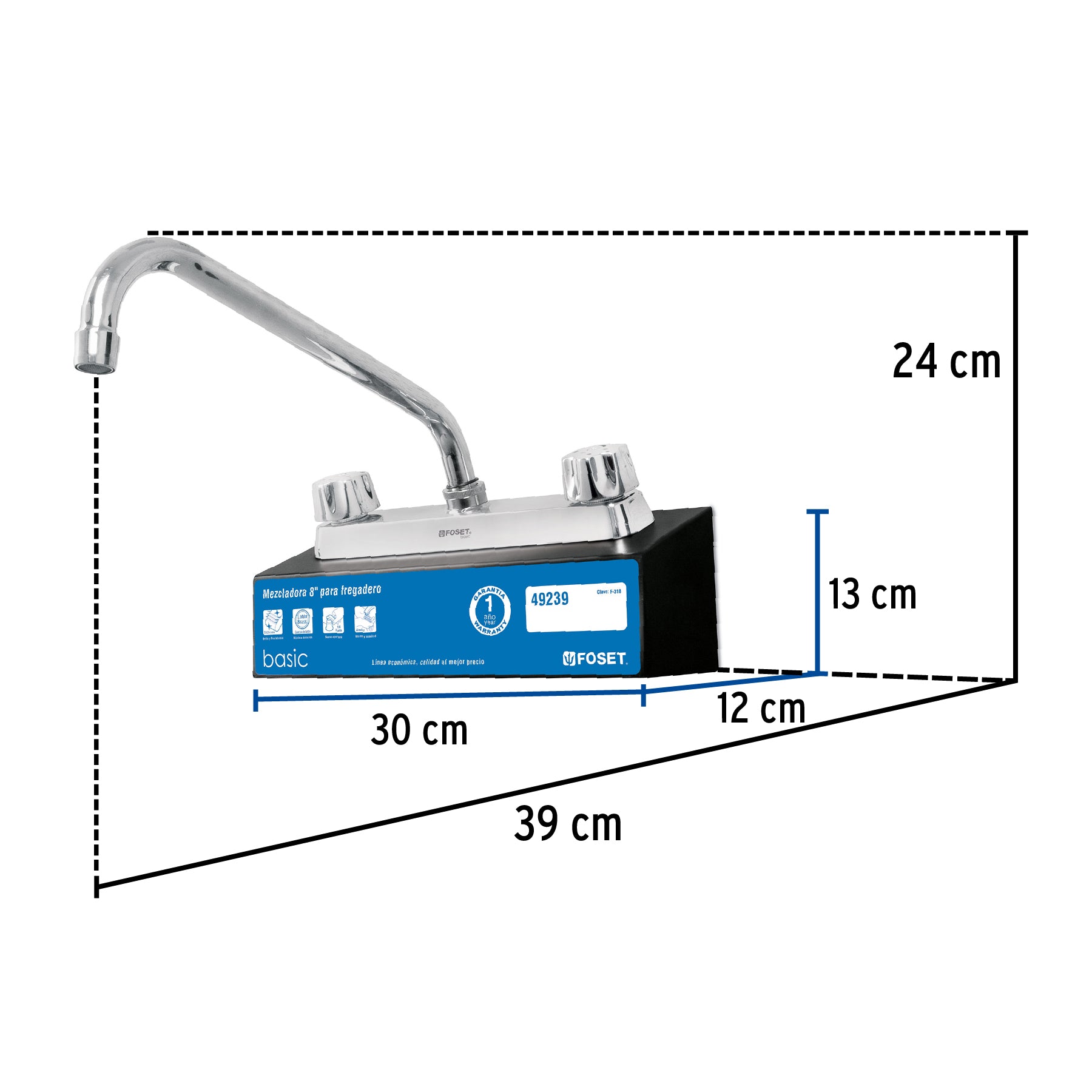 Exhibidor con mezcladora F-318, Foset, 55282