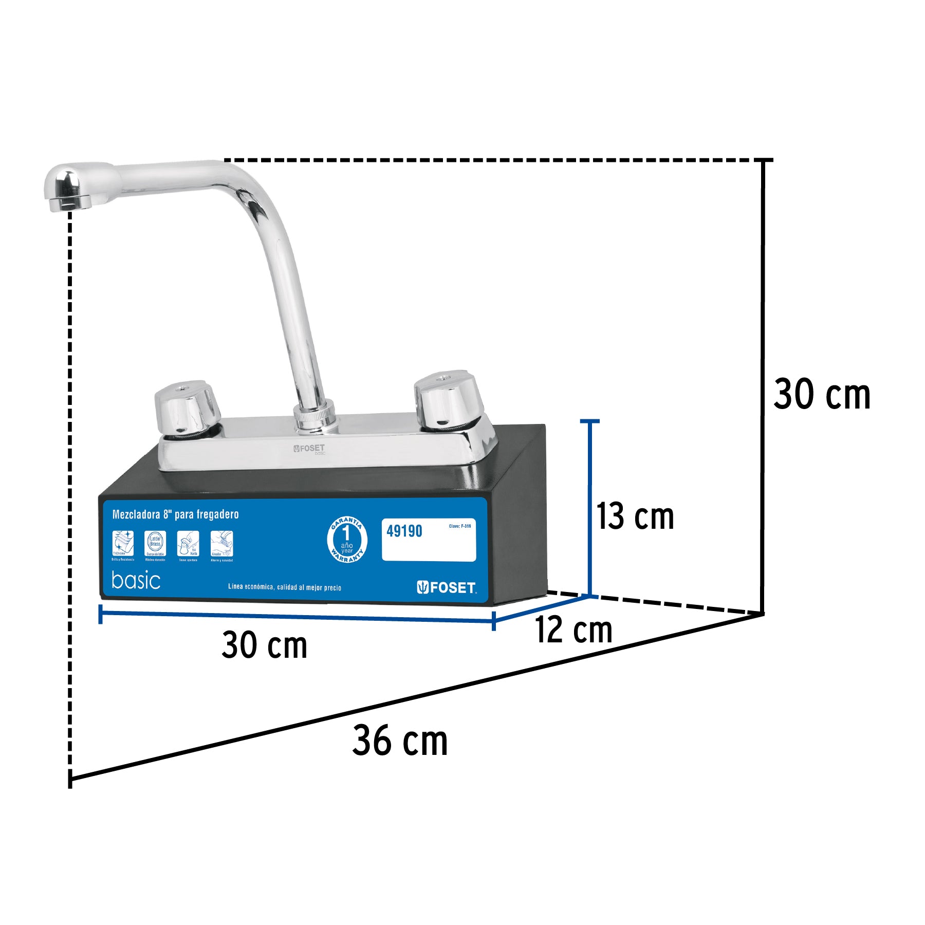 Exhibidor con mezcladora F-319, Foset, 55591