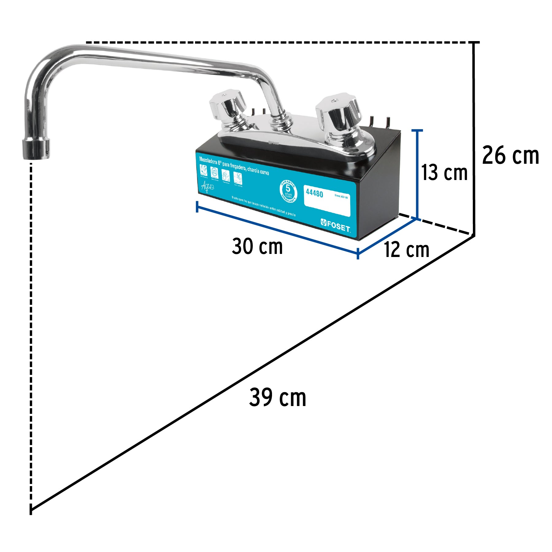 Exhibidor con mezcladora AQF-86, Foset, 55600