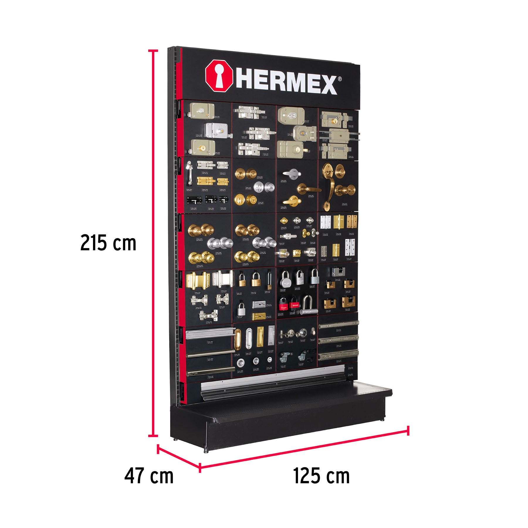 Exhibidor tipo góndola Hermex, 55981