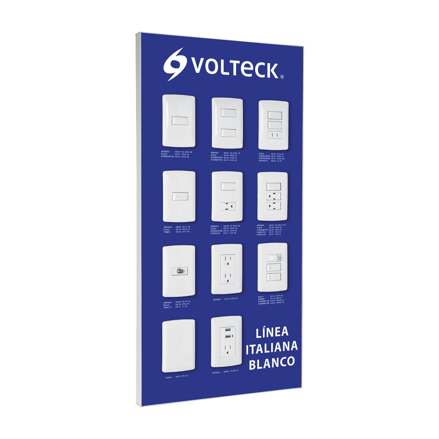 Exhibidor línea italiana blanco Volteck, 57063