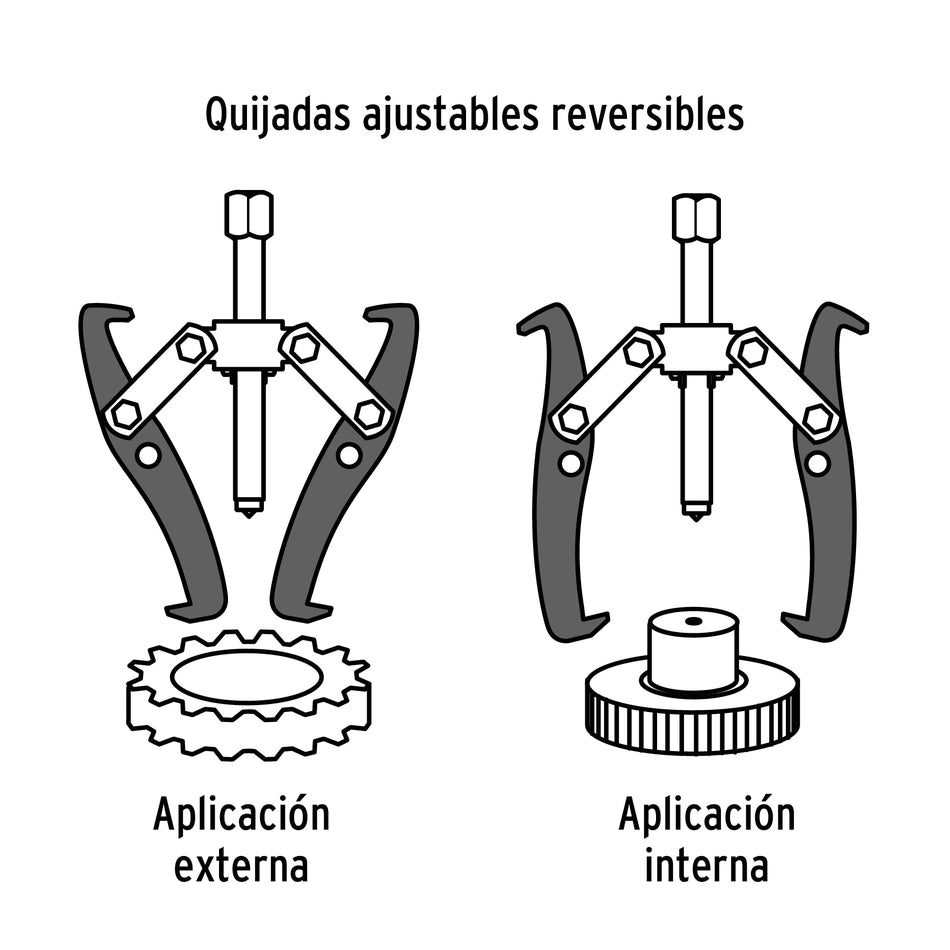 Extractor de poleas, 2 quijadas, 10', Truper, 14499