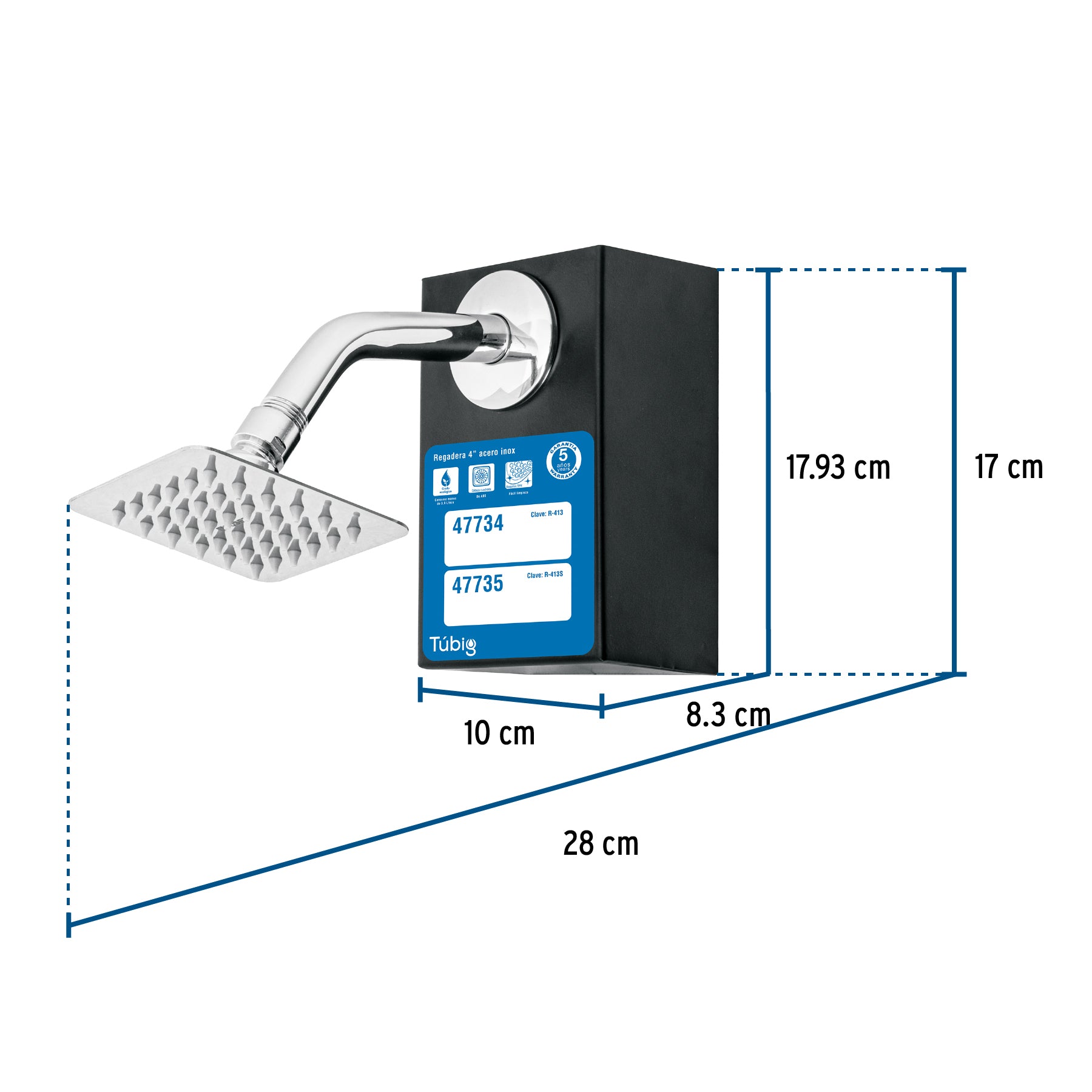 Exhibidor con regadera R-413, Foset, 56002