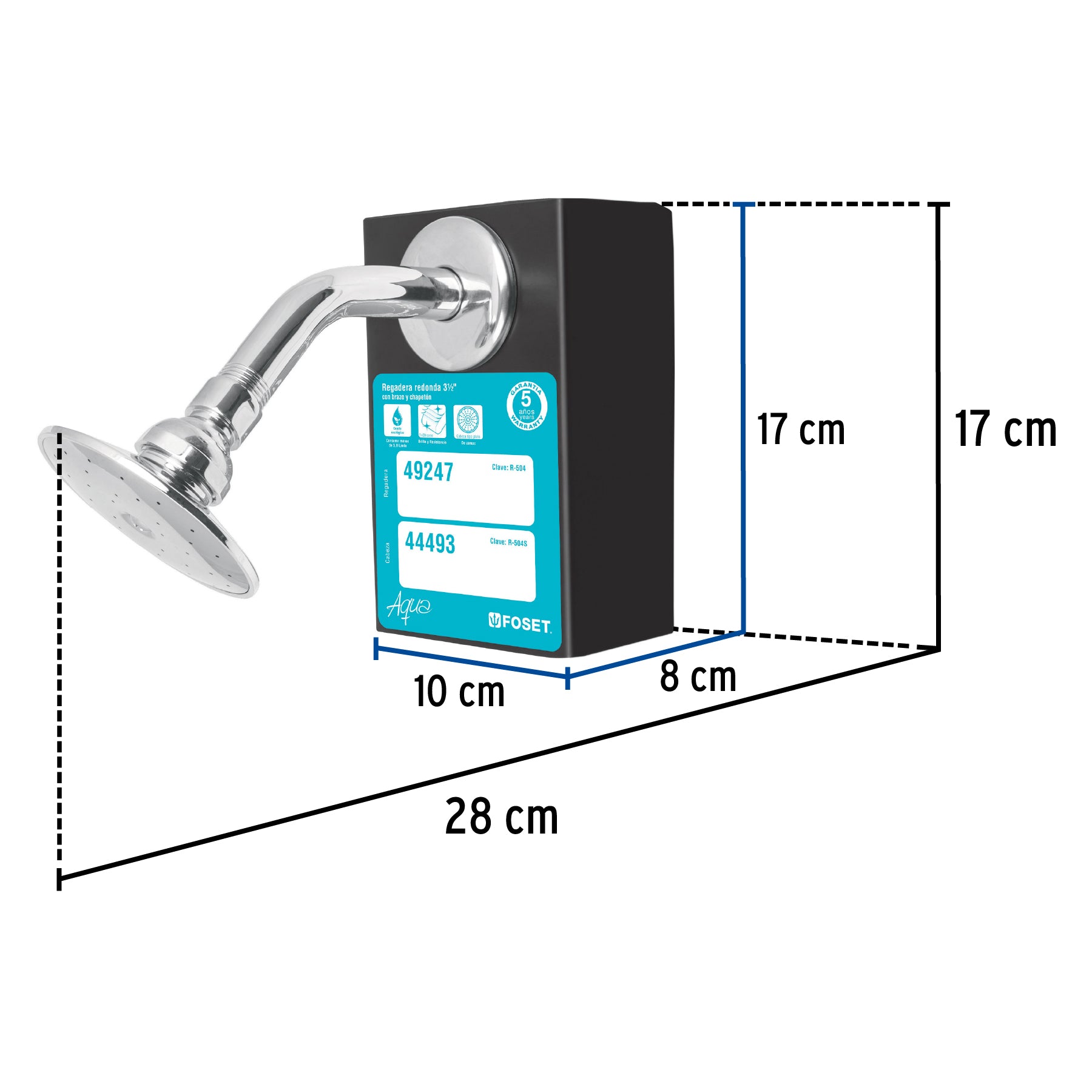 Exhibidor con regadera R-504, Foset, 55707