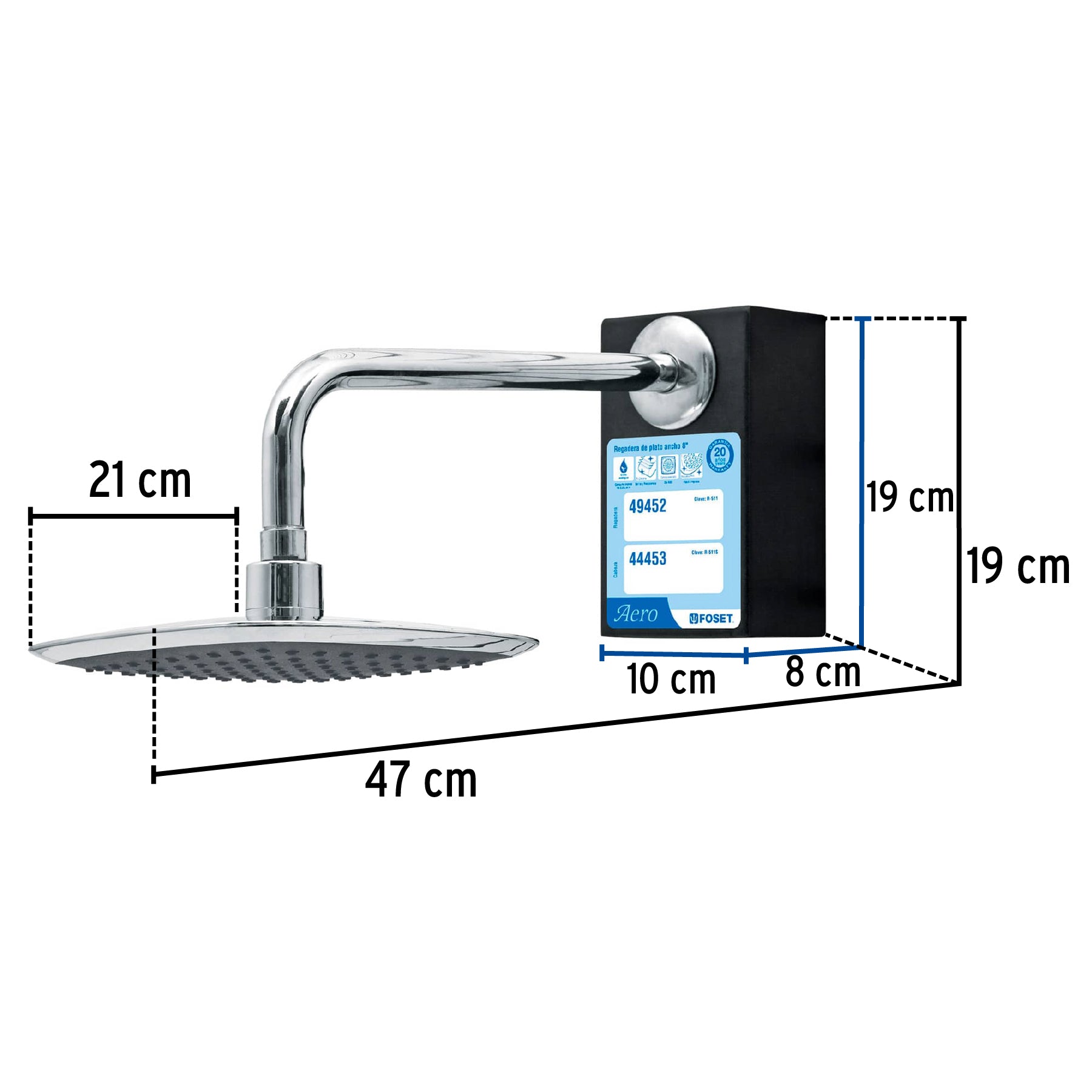 Exhibidor con regadera R-511, Foset, 55604