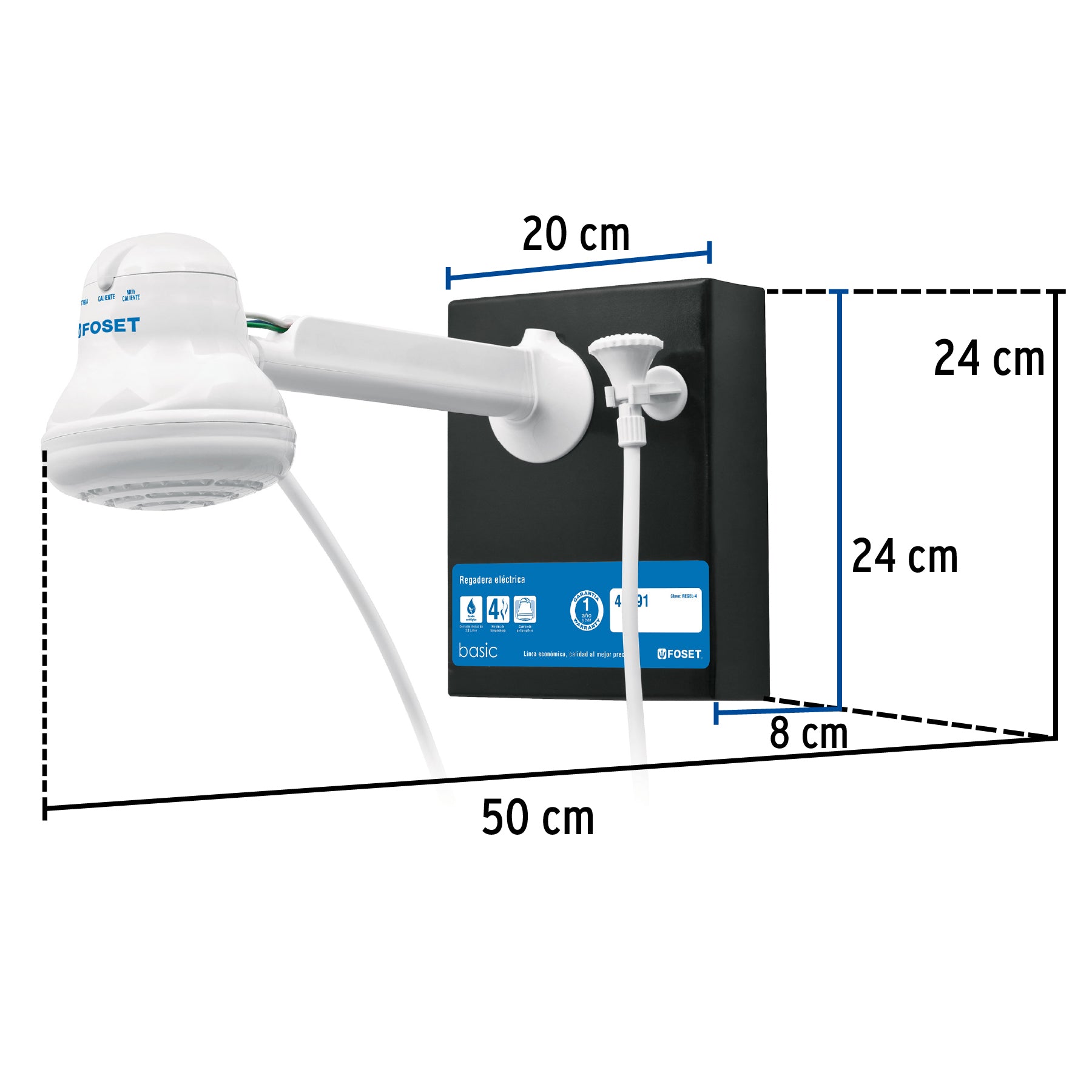 Exhibidor con regadera REGEL-4, Foset, 55607